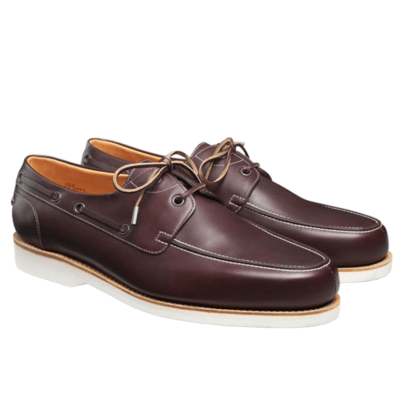 Дерби из мелкозернистой кожи красно-коричневые